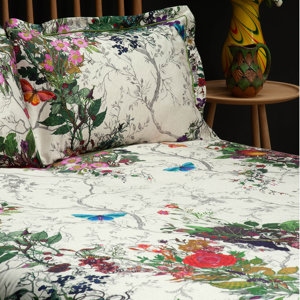 Timorous Beasties Bloomsbury Garden Dove Duvet Cover Set